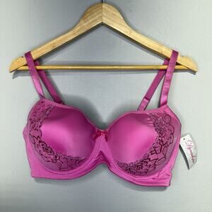 Dynashape Intima 42DD Hot Pink Lace Underwire Bra Style AF253 NWT Full Coverage